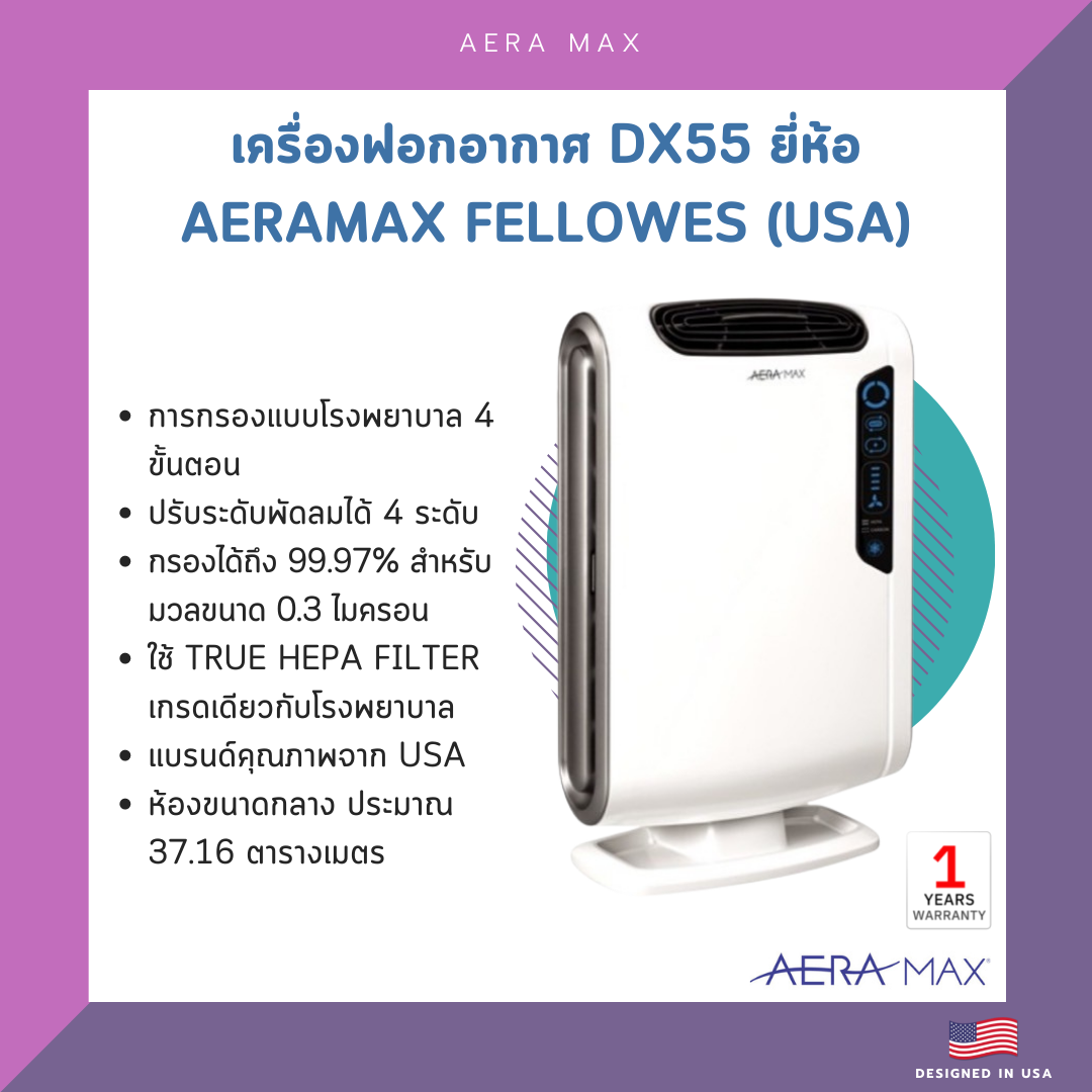 เครื่องฟอกอากาศ DX55 ยี่ห้อ Aeramax Fellowes (USA)